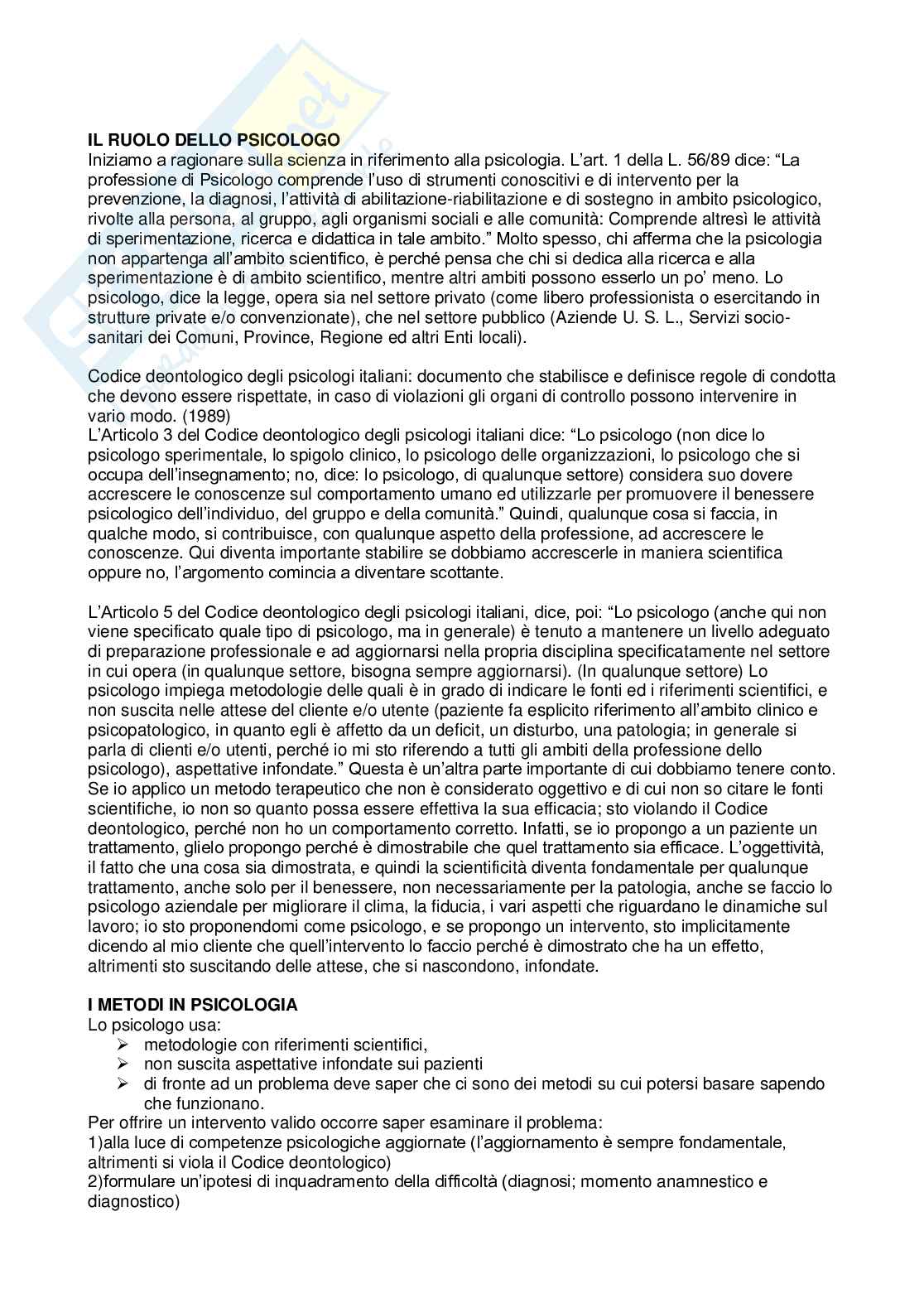 Psicologia generale (modulo A&B) Pag. 2