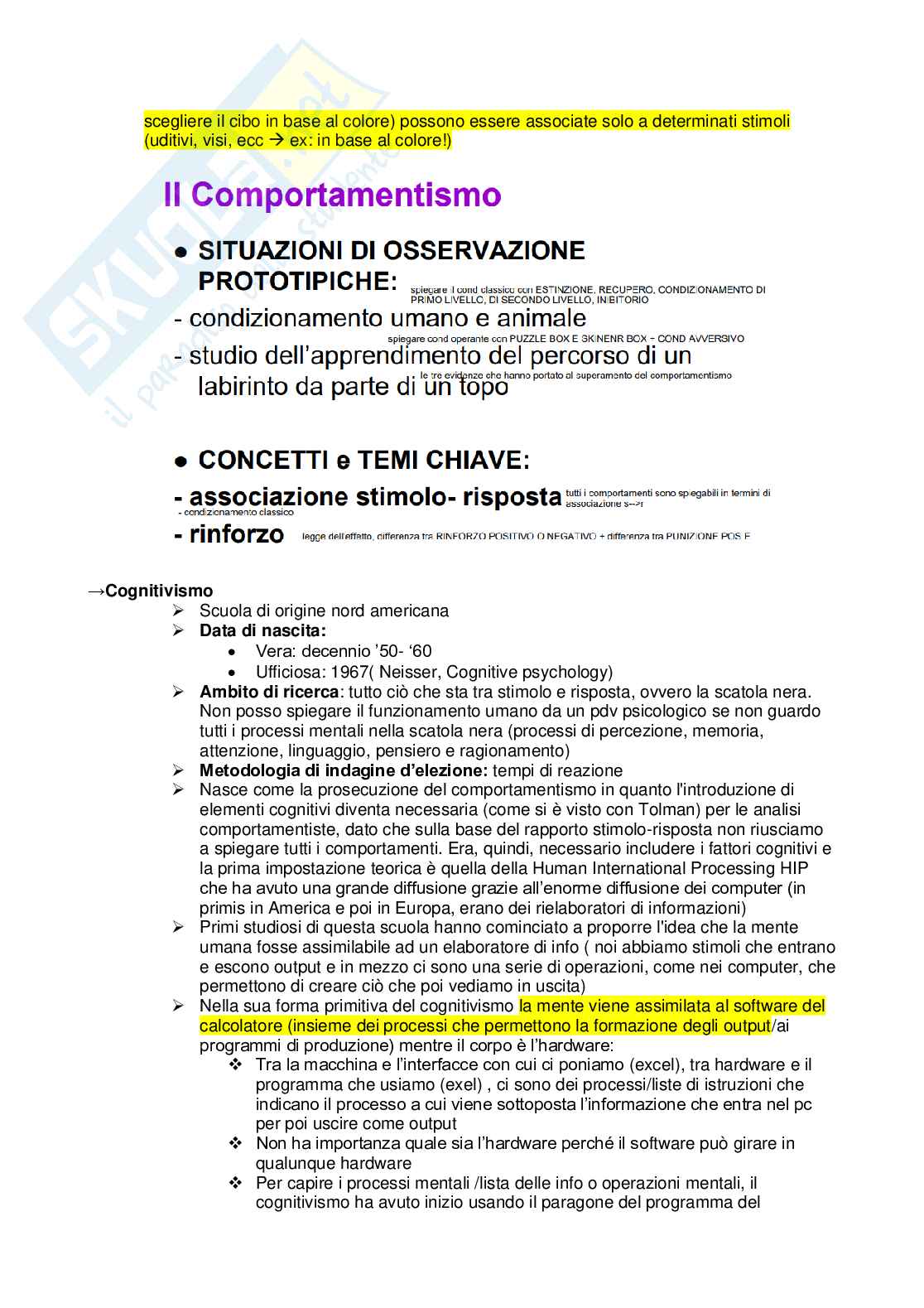 Psicologia generale (modulo A&B) Pag. 41