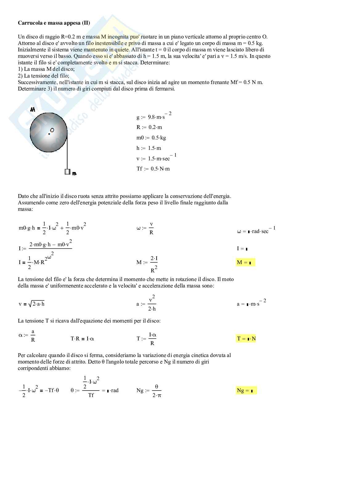 Esercizi di Fisica generale Pag. 6