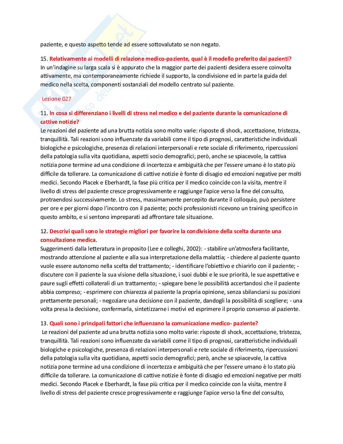 Domande aperte Psicologia della salute Pag. 21