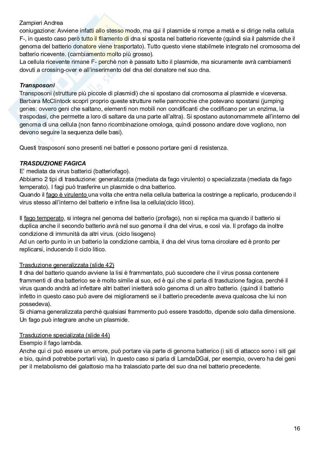 Appunti di Microbiologia Pag. 16