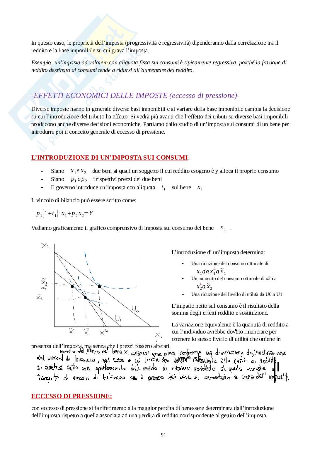 Appunti di Scienza delle finanze Pag. 91