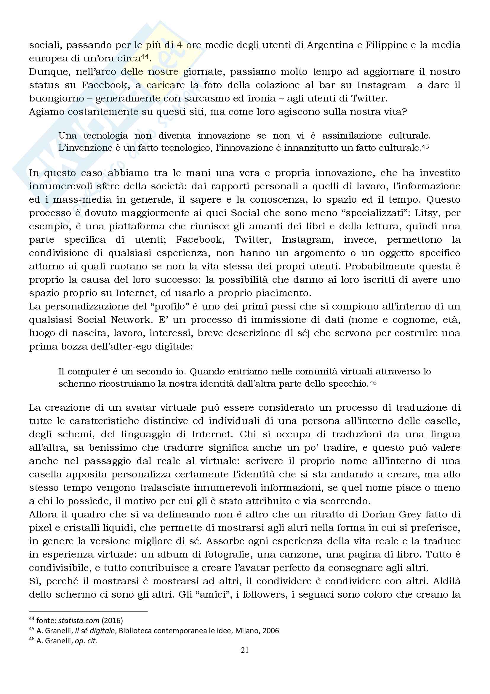 L'albero della parola. Dall'oralità all'oralità. Tesi di laurea triennale: comparazione tra le comunità orali e le comunità digitali Pag. 21