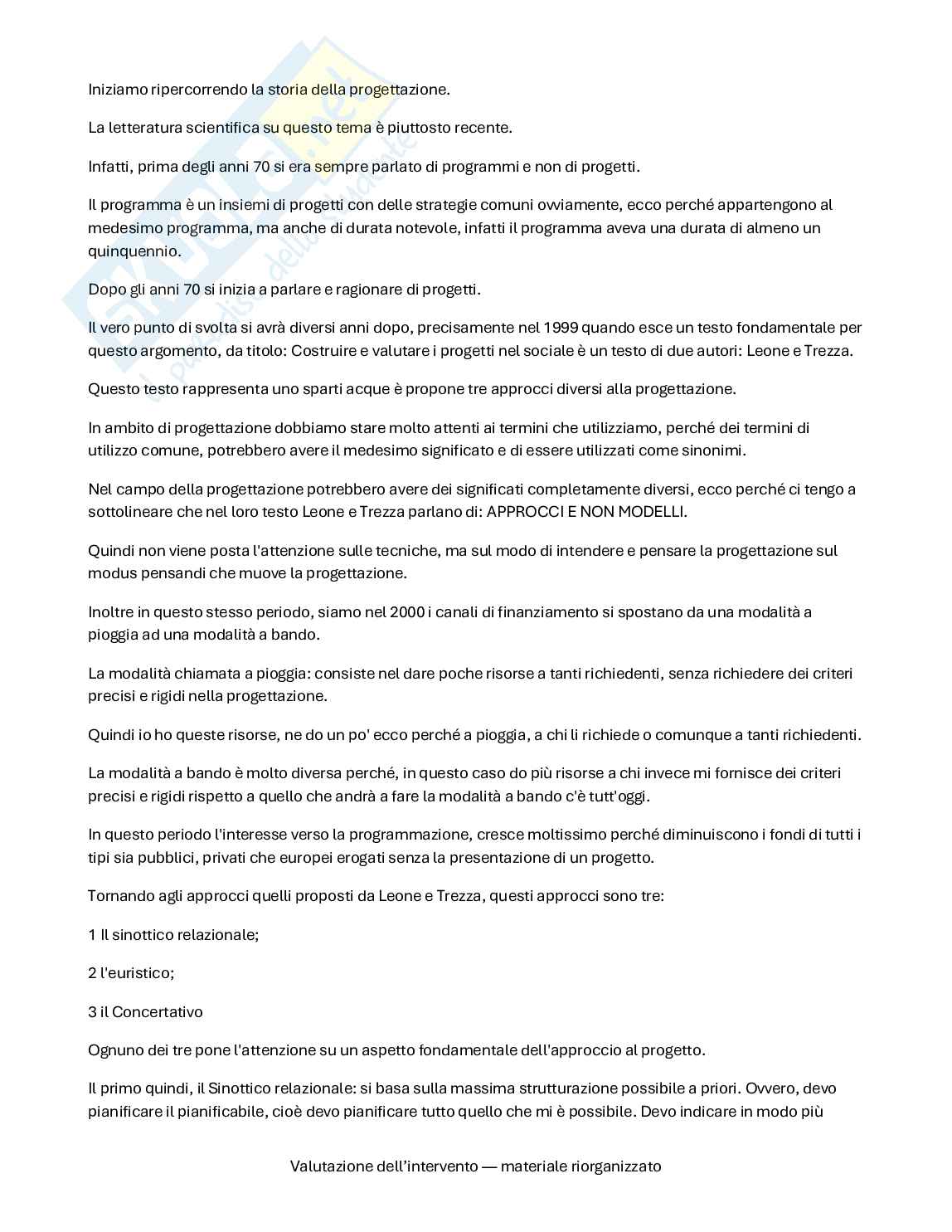 Progettazione e valutazione dell'intervento - Lezioni e domande  Pag. 31