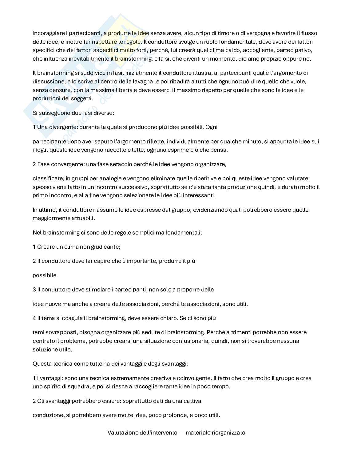 Progettazione e valutazione dell'intervento - Lezioni e domande  Pag. 56