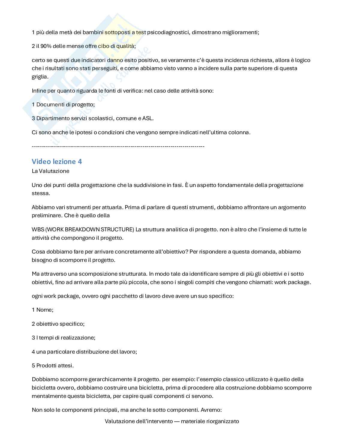 Progettazione e valutazione dell'intervento - Lezioni e domande  Pag. 66
