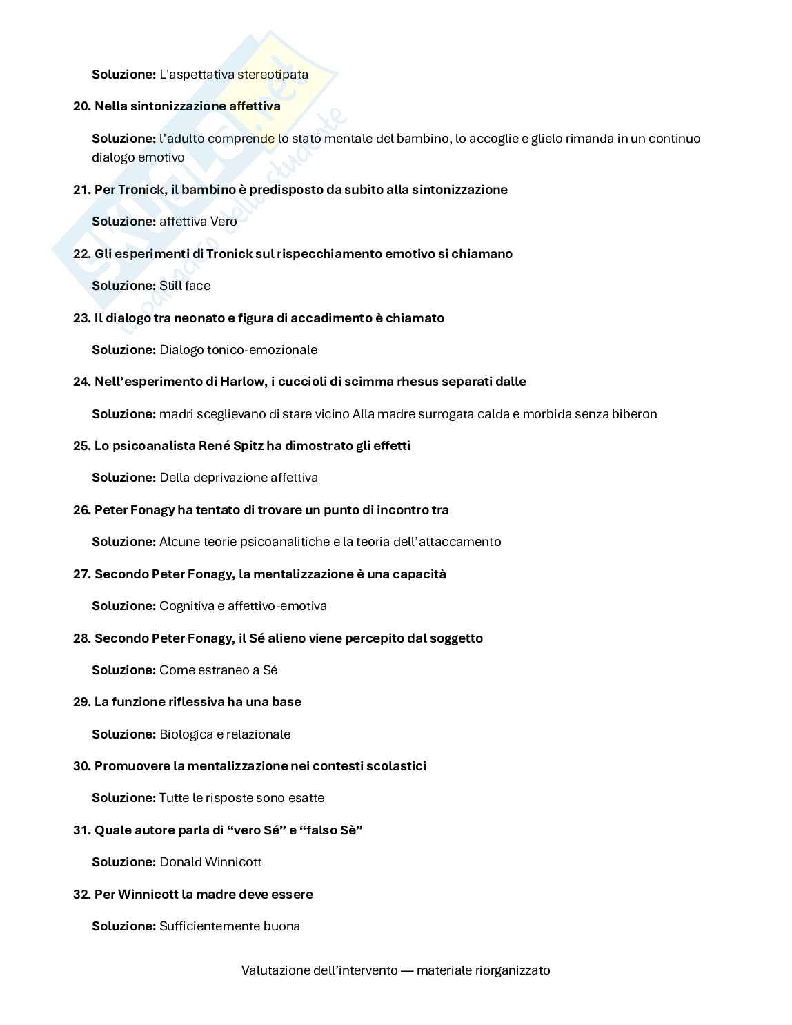Progettazione e valutazione dell'intervento - Lezioni e domande  Pag. 76