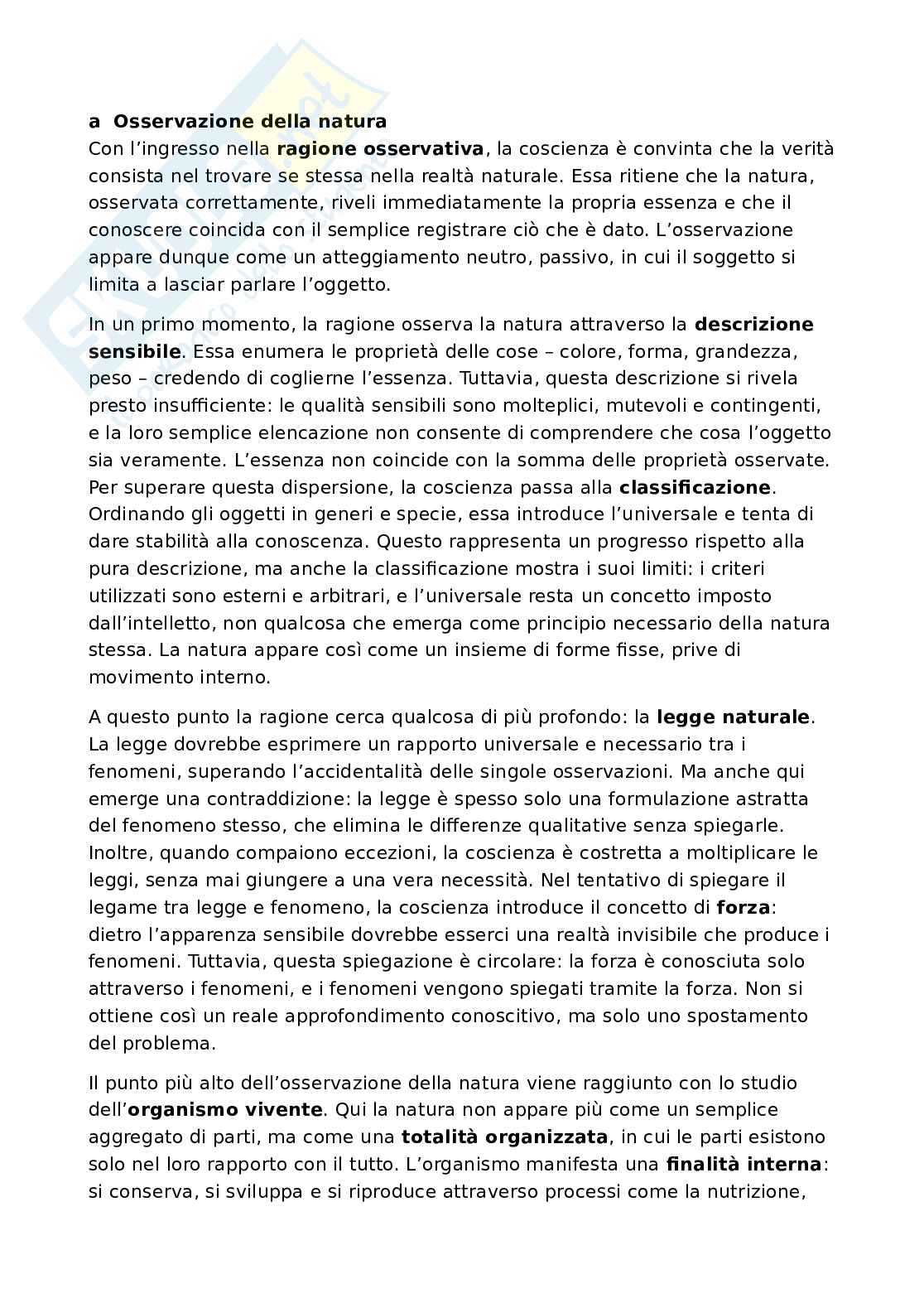 Riassunto esame Storia della filosofia, Prof. Fronterotta Francesco, libro consigliato Fenomenologia dello Spirito, Hegel Pag. 46