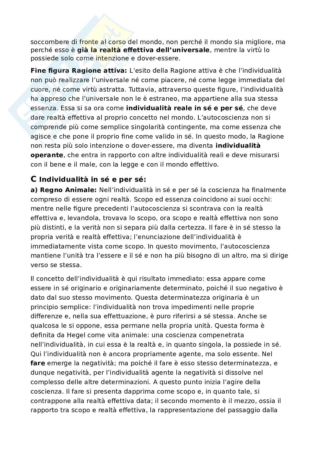 Riassunto esame Storia della filosofia, Prof. Fronterotta Francesco, libro consigliato Fenomenologia dello Spirito, Hegel Pag. 56