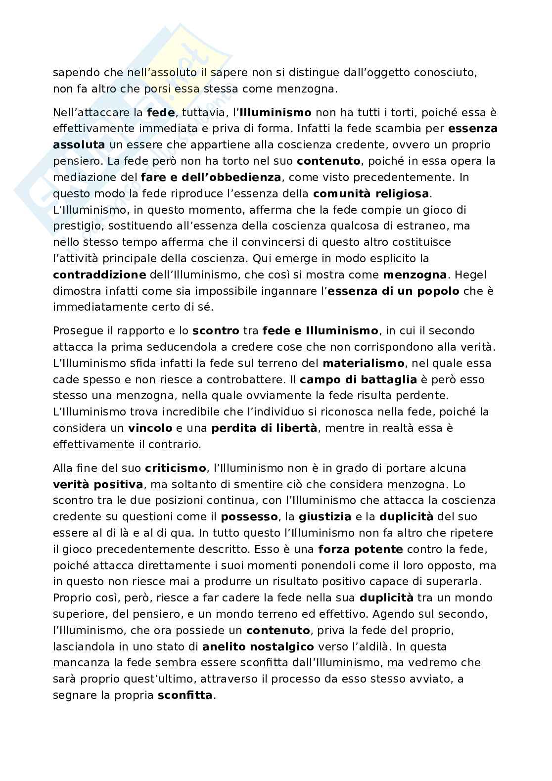 Riassunto esame Storia della filosofia, Prof. Fronterotta Francesco, libro consigliato Fenomenologia dello Spirito, Hegel Pag. 71