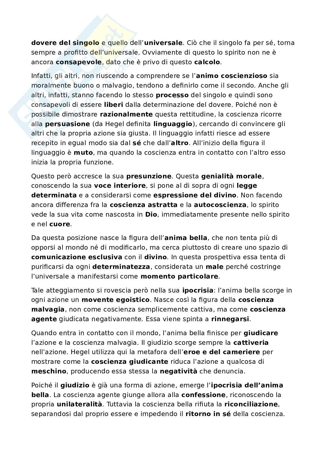 Riassunto esame Storia della filosofia, Prof. Fronterotta Francesco, libro consigliato Fenomenologia dello Spirito, Hegel Pag. 76