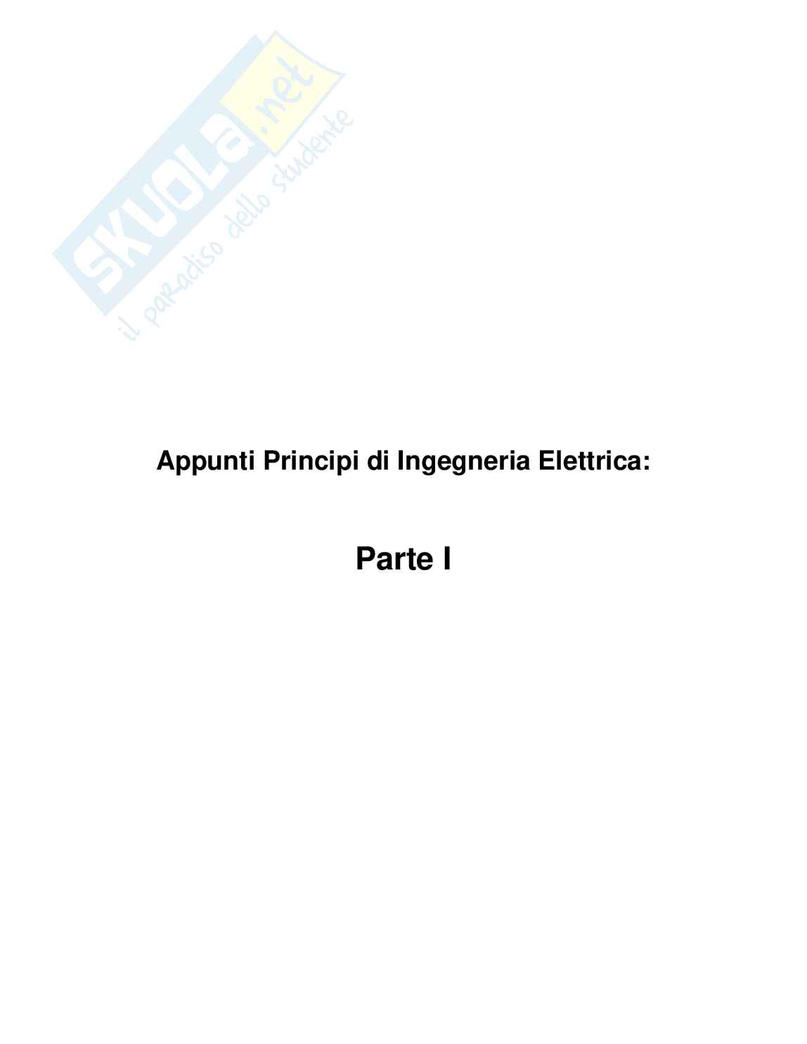 Appunti di Principi di ingegneria elettrica - Parte I Pag. 1