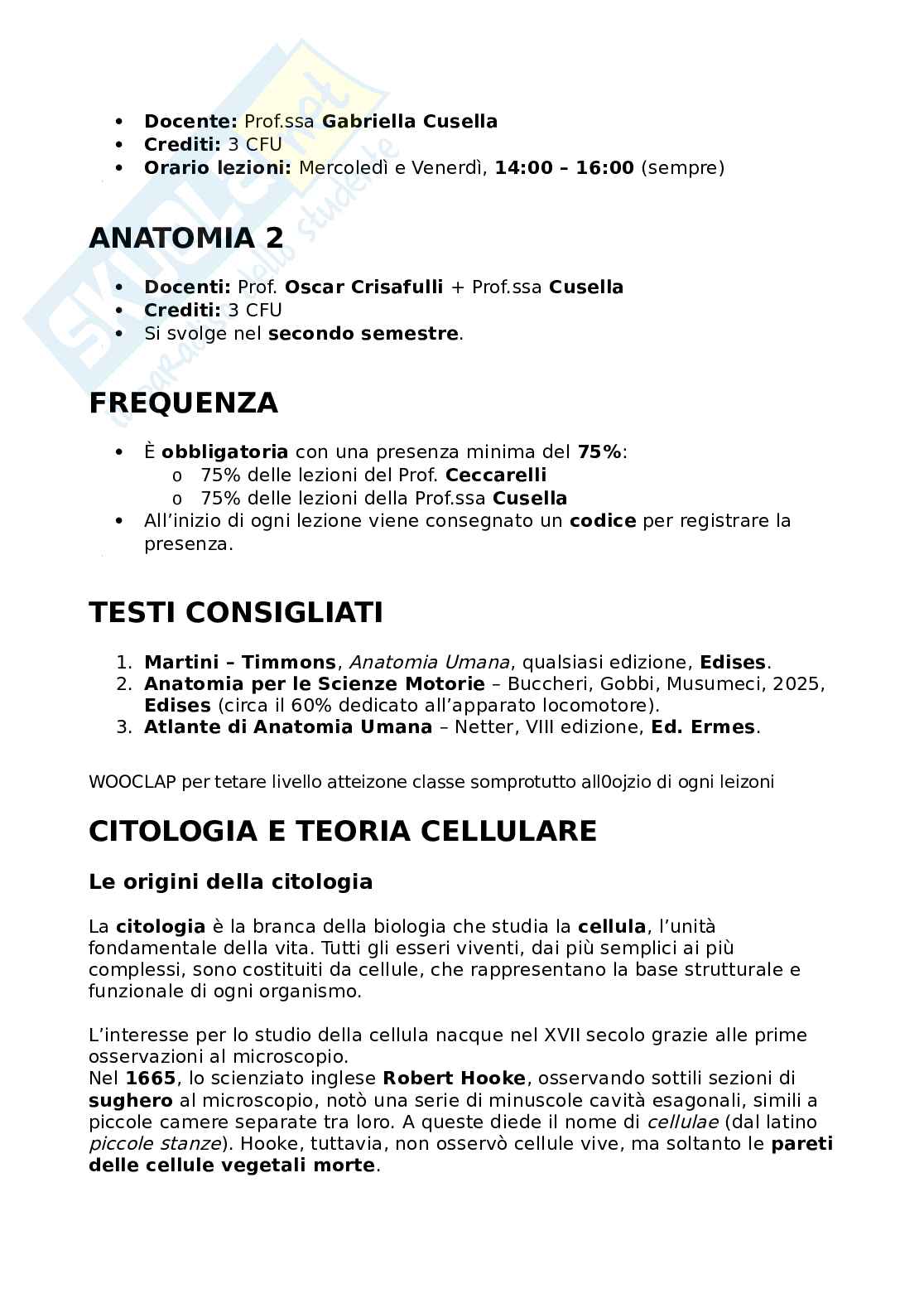 Anatomia umana, inizio Pag. 2
