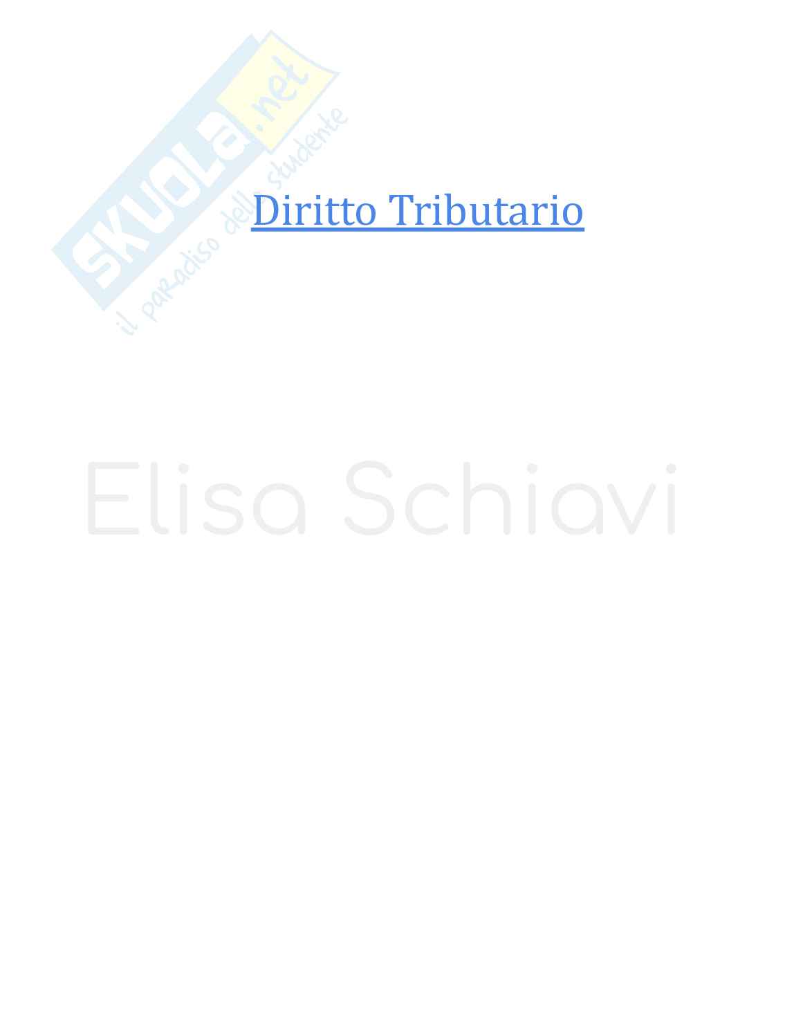 Diritto tributario  Pag. 1