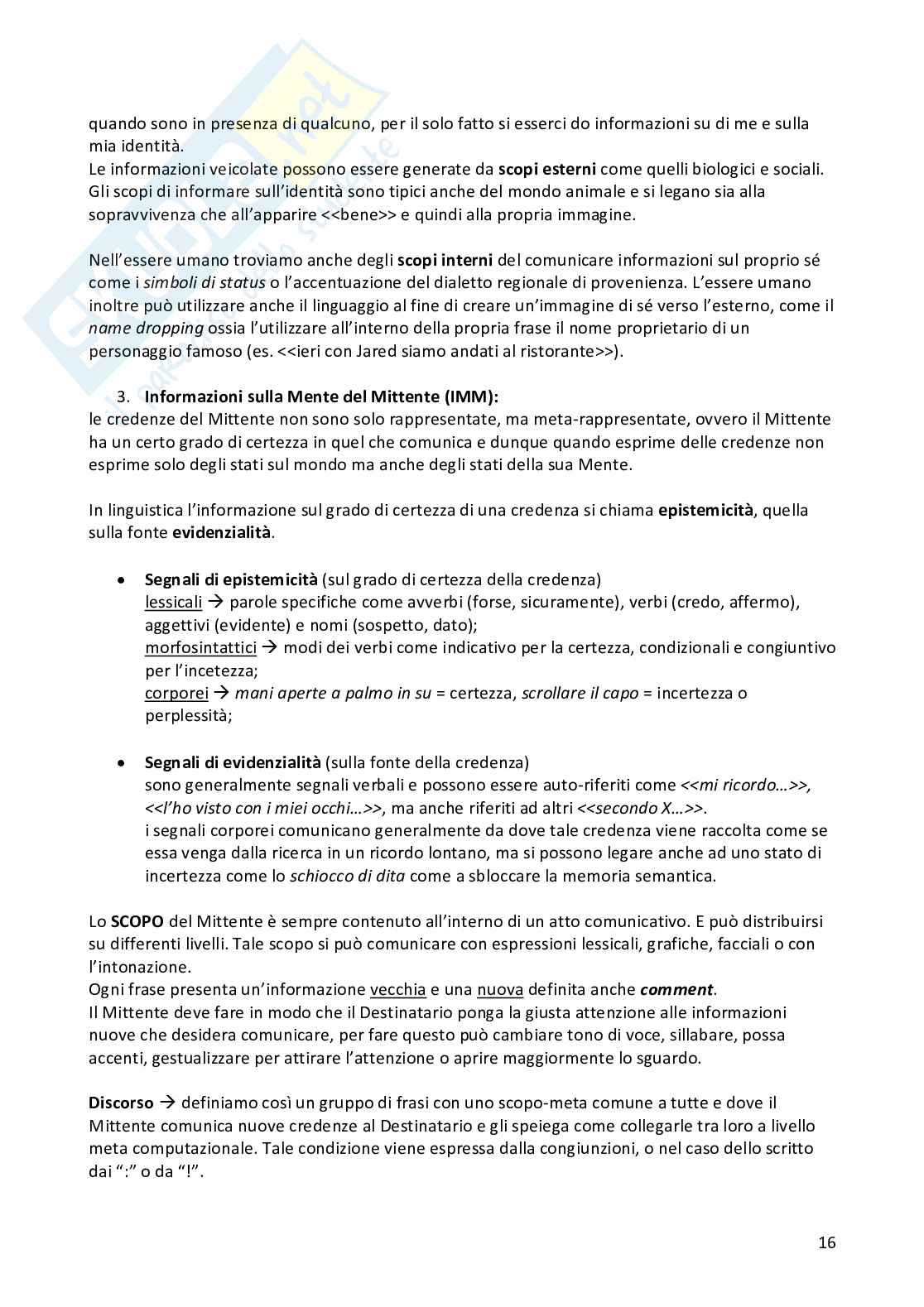 Riassunto esame Psicologia delle emozioni e della comunicazione multimodale, Prof. Poggi Isabella, libro consigliato Psicologia della comunicazione, Isabella Poggi Pag. 16