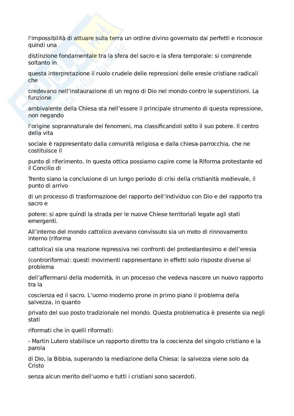 Riassunto esame Storia moderna, Prof. Broggio Paolo, libro consigliato La storia moderna, Prodi Pag. 11