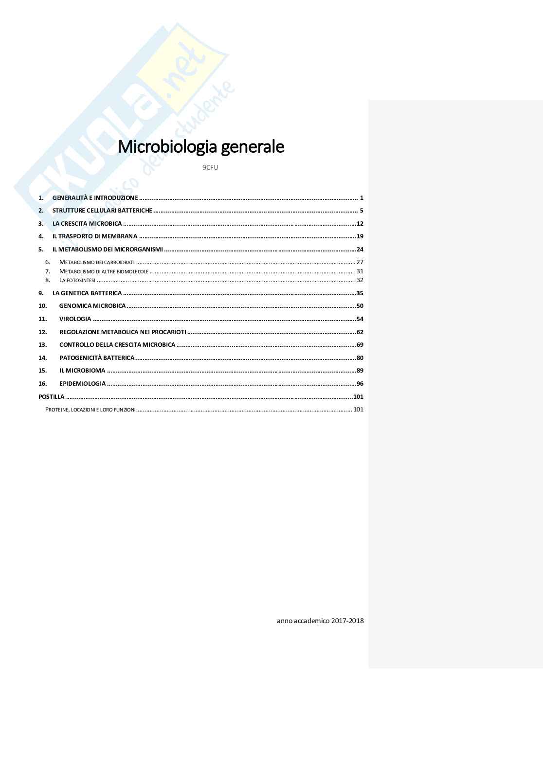 Microbiologia generale Pag. 1