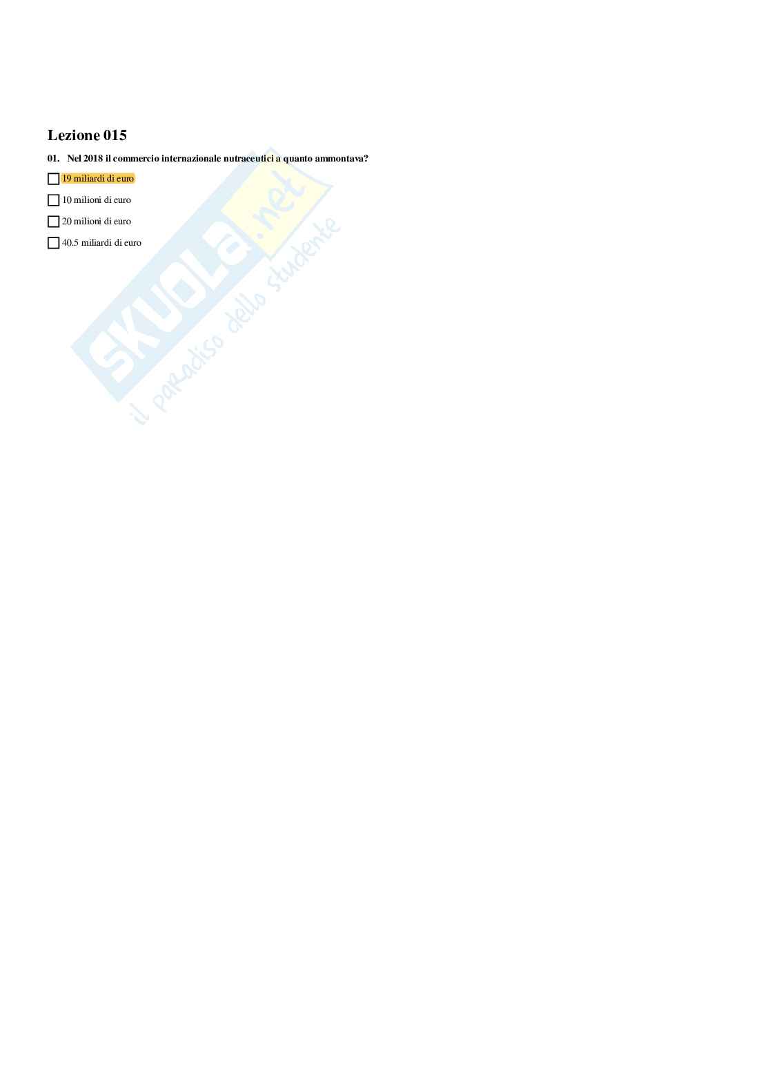 Paniere Nutraceutici integratori functional foods (2026) - Risposte multiple corrette Pag. 16