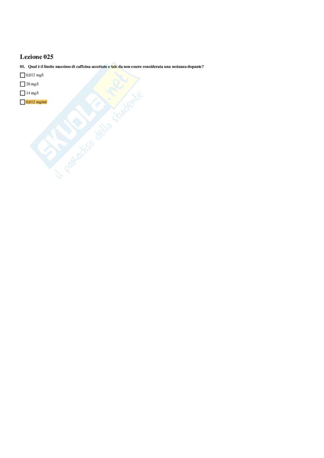 Paniere Nutraceutici integratori functional foods (2026) - Risposte multiple corrette Pag. 26