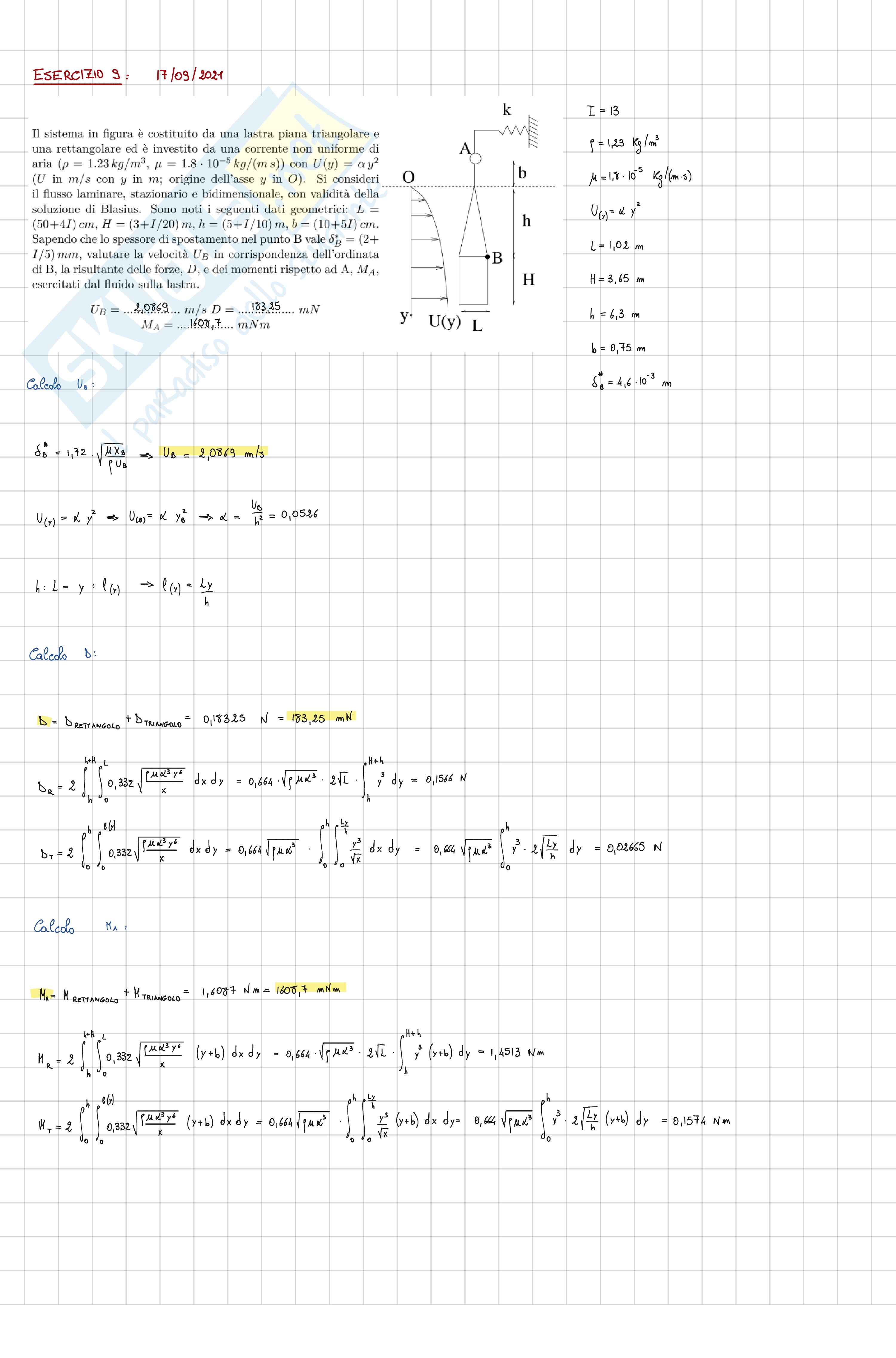 Esercizi Fluidodinamica Pag. 11
