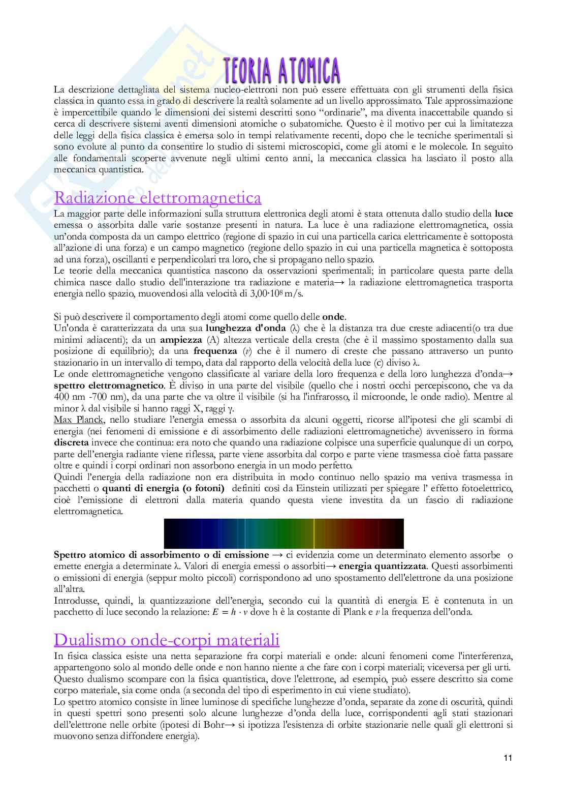 Chimica generale ed inorganica Pag. 11