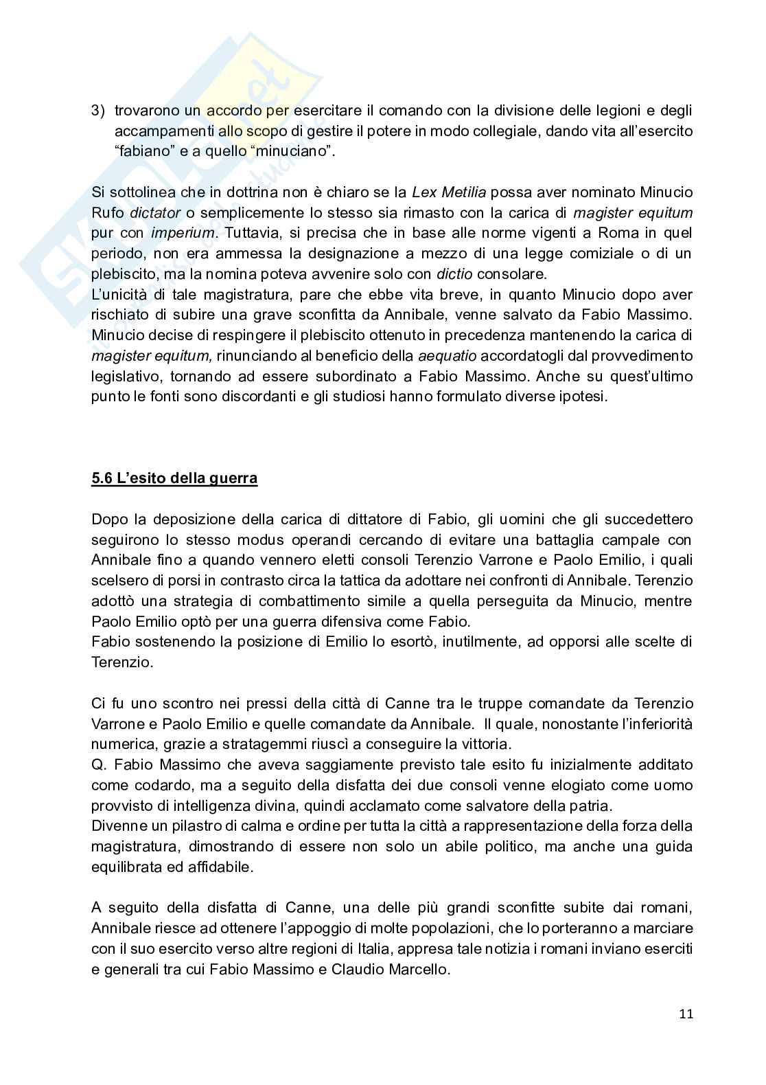 Dittatura di Quinto Fabio Massimo Pag. 11