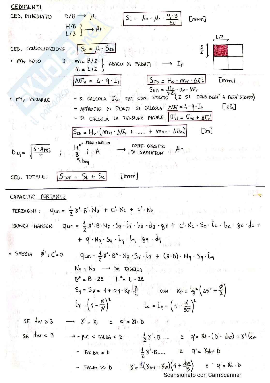 Esercizi risolti di Opere Geotecniche Pag. 1
