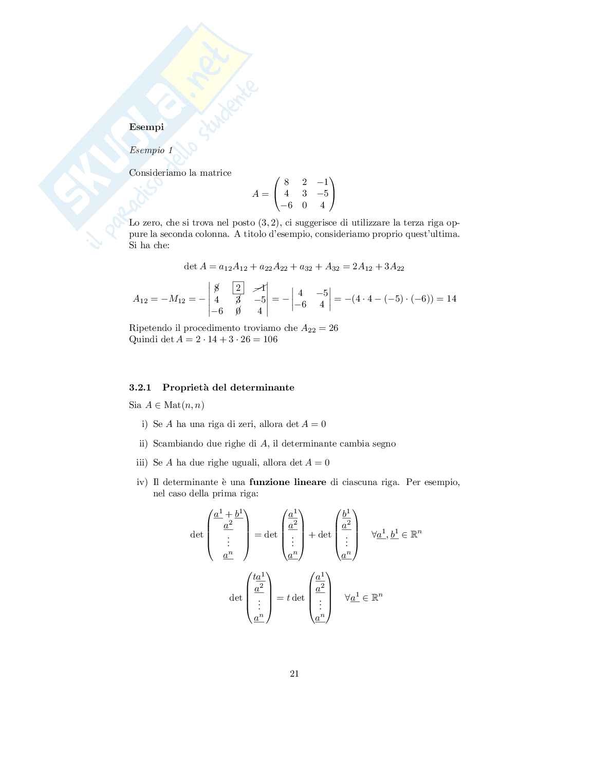 Geomteria e algebra lineare - Appunti completi per il primo parziale Pag. 21