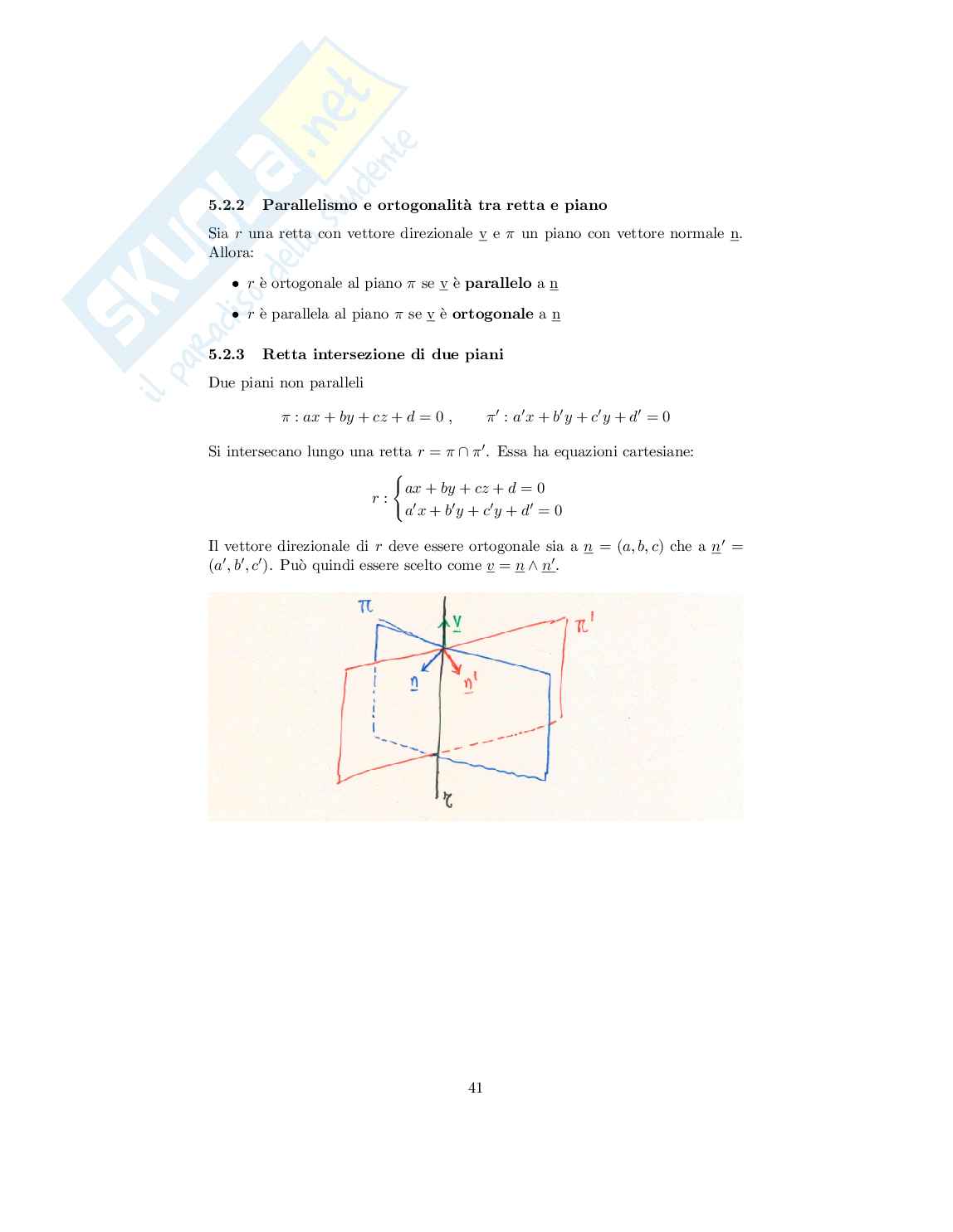 Geomteria e algebra lineare - Appunti completi per il primo parziale Pag. 41