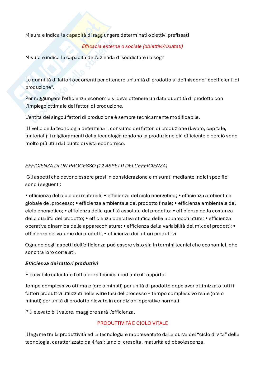 Tecnologia e tecnica (tecnologia dei cicli produttivi) Pag. 6