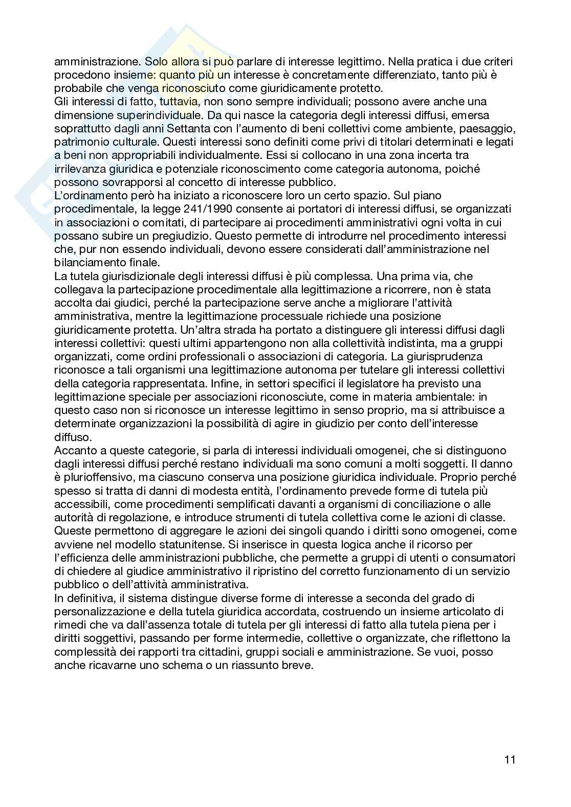 Riassunto esame Diritto processuale amministrativo, Prof. Rossi Giovanni, libro consigliato Manuale di diritto amministrativo , Clarich Pag. 11