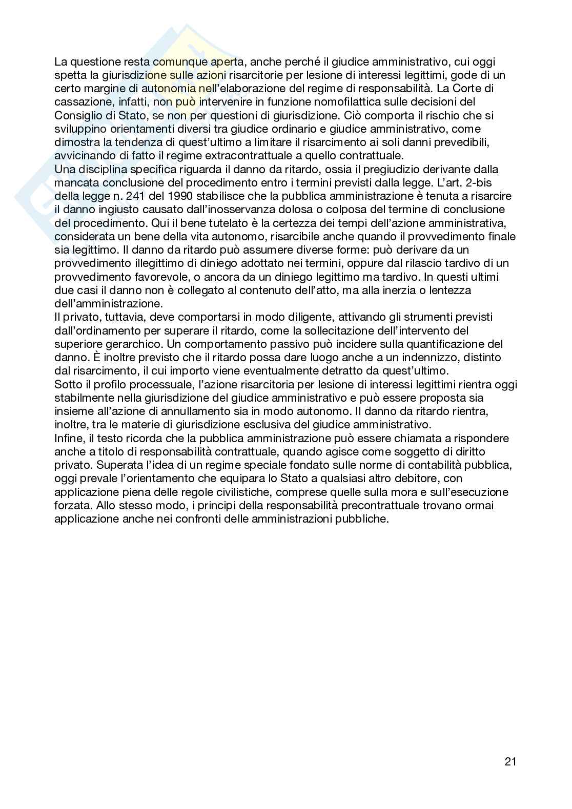 Riassunto esame Diritto processuale amministrativo, Prof. Rossi Giovanni, libro consigliato Manuale di diritto amministrativo , Clarich Pag. 21