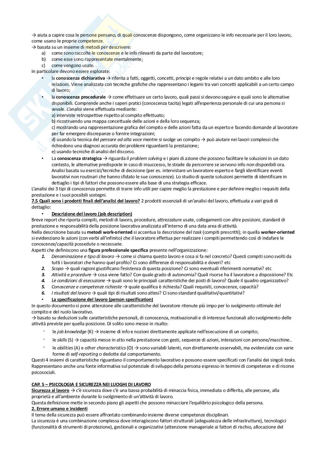 Riassunto esame Psicologia di comunità, Prof. Occhini Laura, libro consigliato Psicologia del lavoro, Fraccarioli Pag. 21