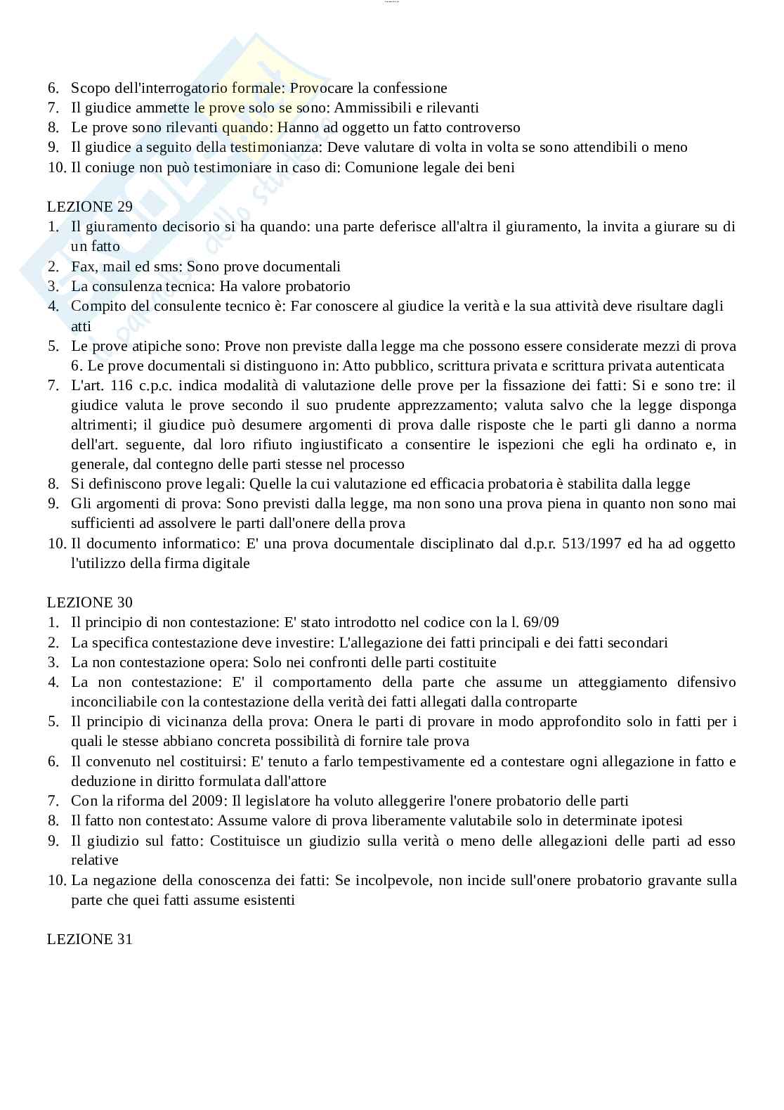 Paniere esame Diritto processuale civile  Pag. 11