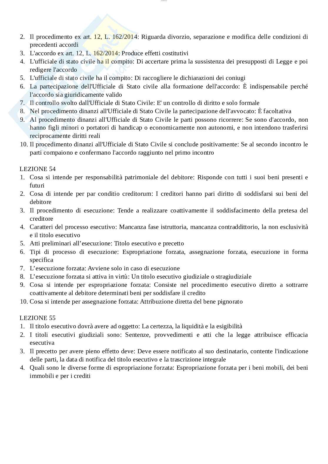 Paniere esame Diritto processuale civile  Pag. 21