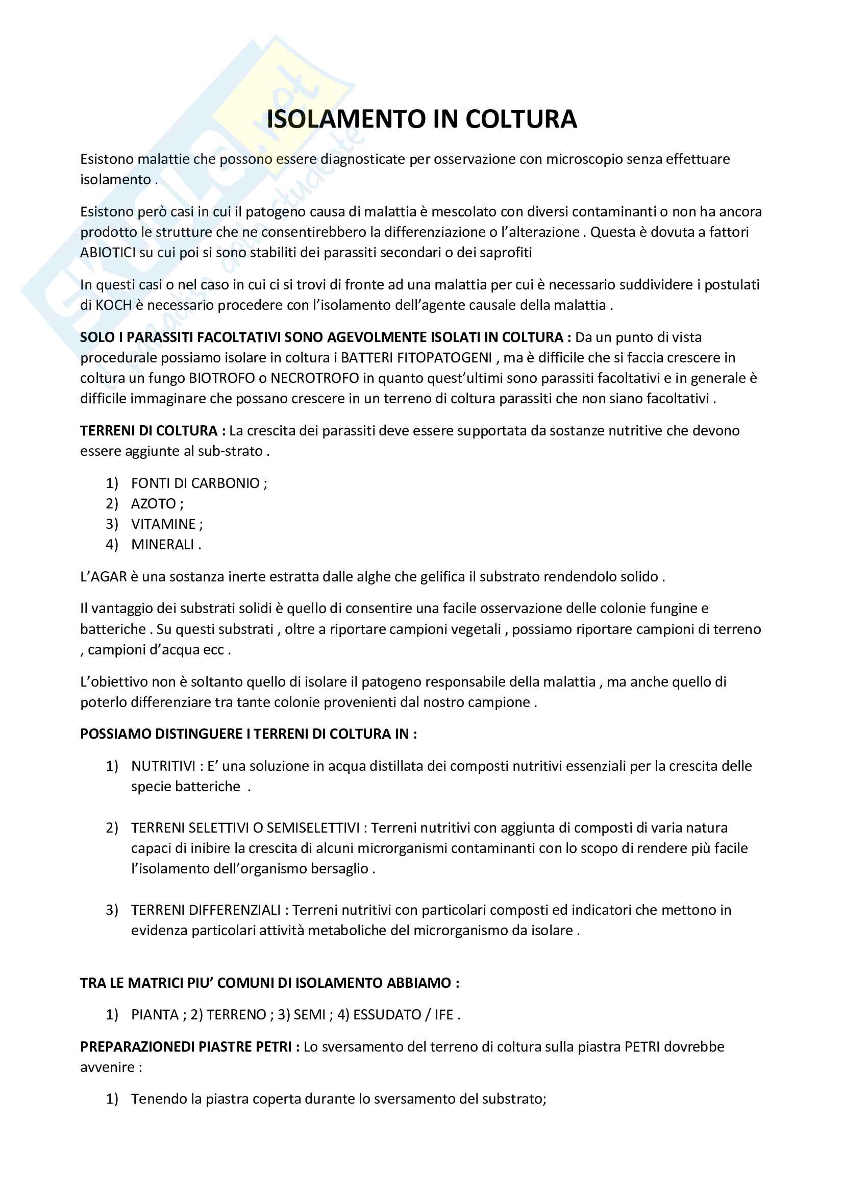 Appunti per l'esame di Patologia vegetale Pag. 31