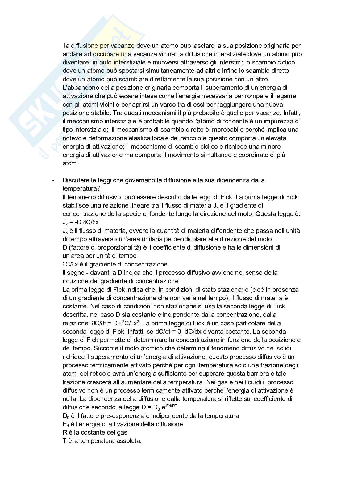 Domande Tecnologia dei materiali e chimica applicata Pag. 36