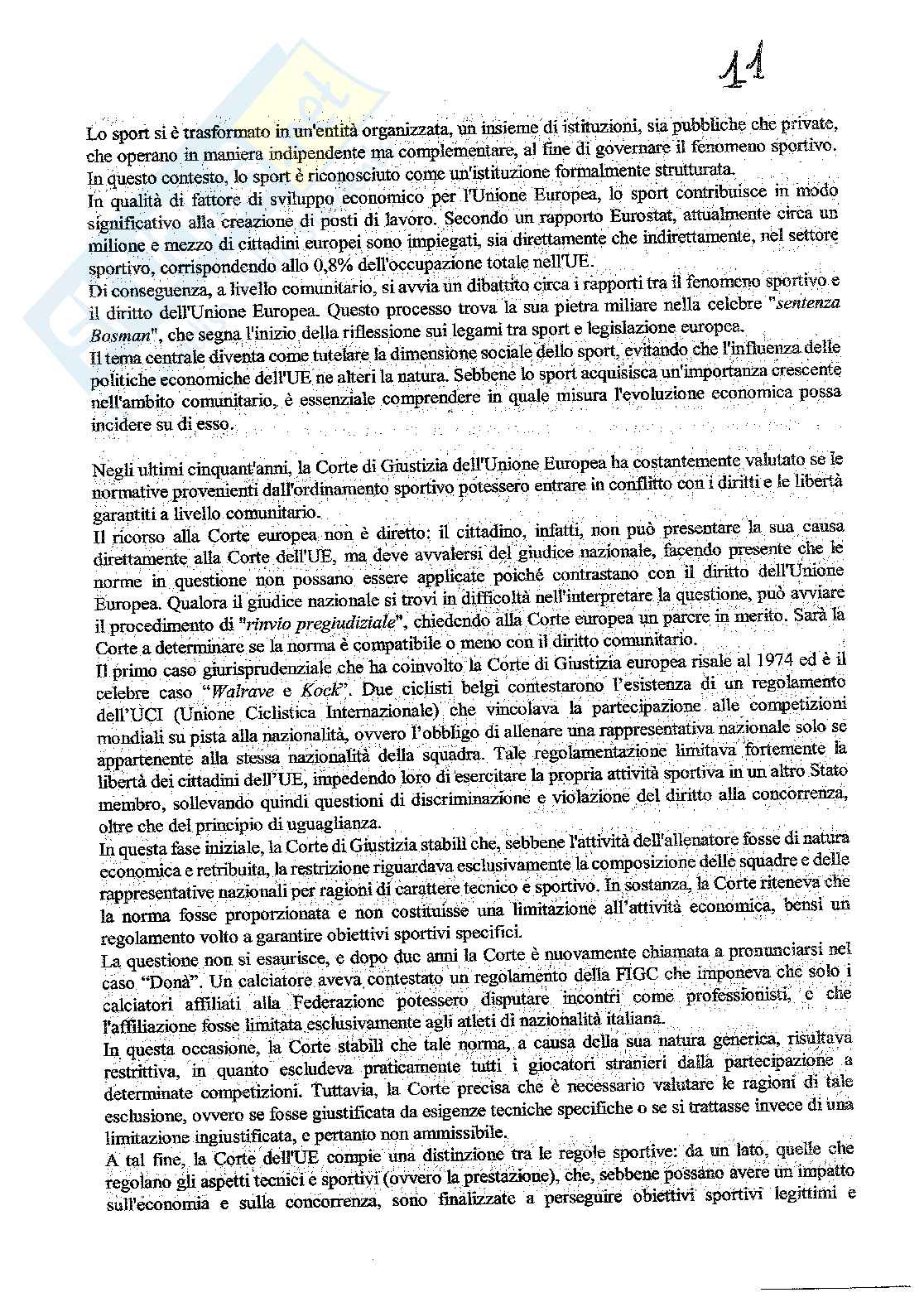 Diritto dell'ordinamento sportivo  Pag. 11