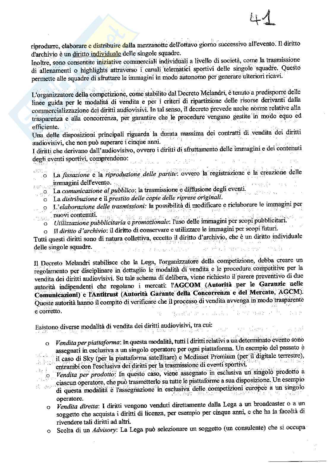 Diritto dell'ordinamento sportivo  Pag. 41