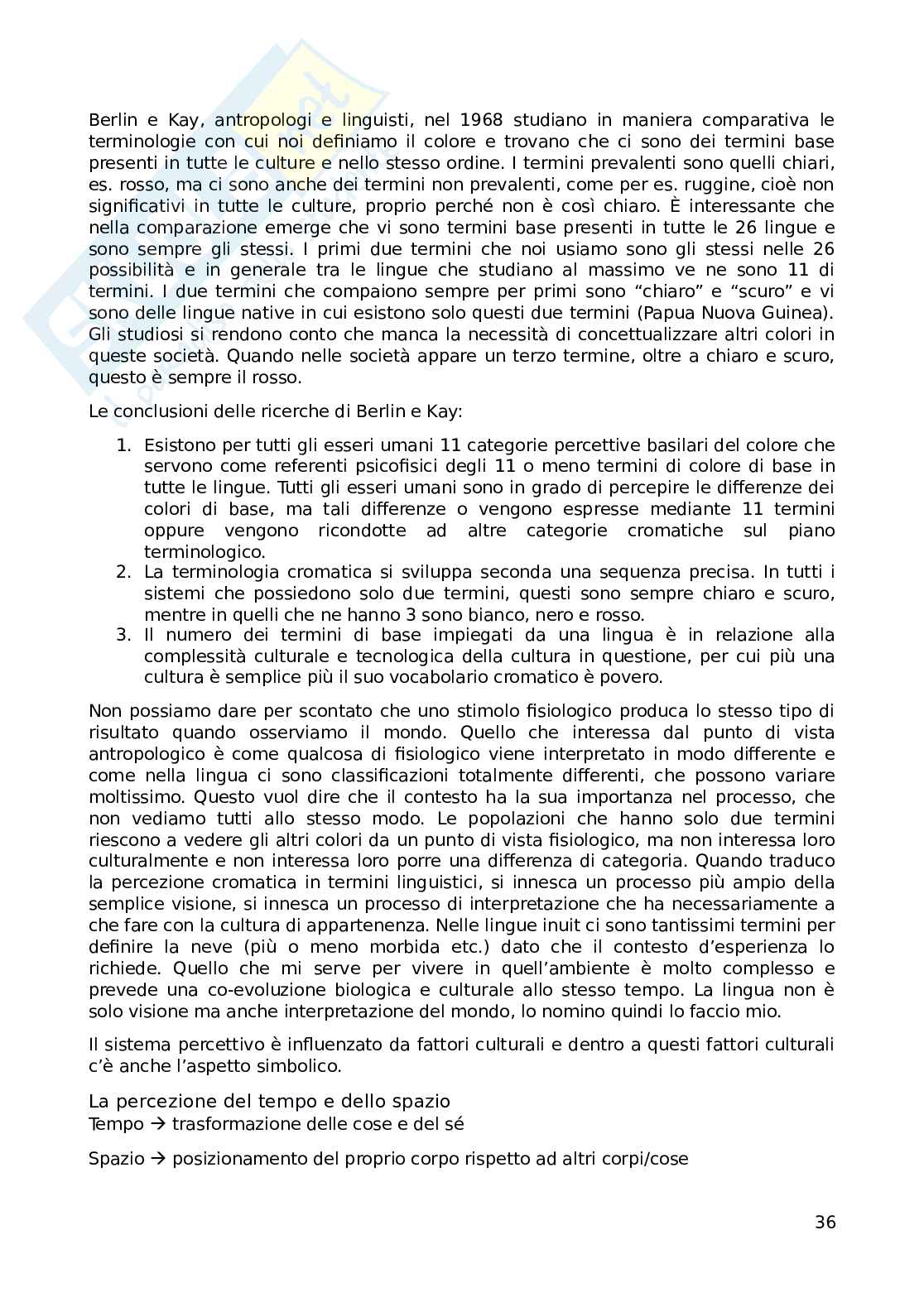 Riassunto esame Antropologia culturale, Prof. Quattrocchi Patrizia, libro consigliato Elementi di antropologia culturale, Ugo Fabietti Pag. 36