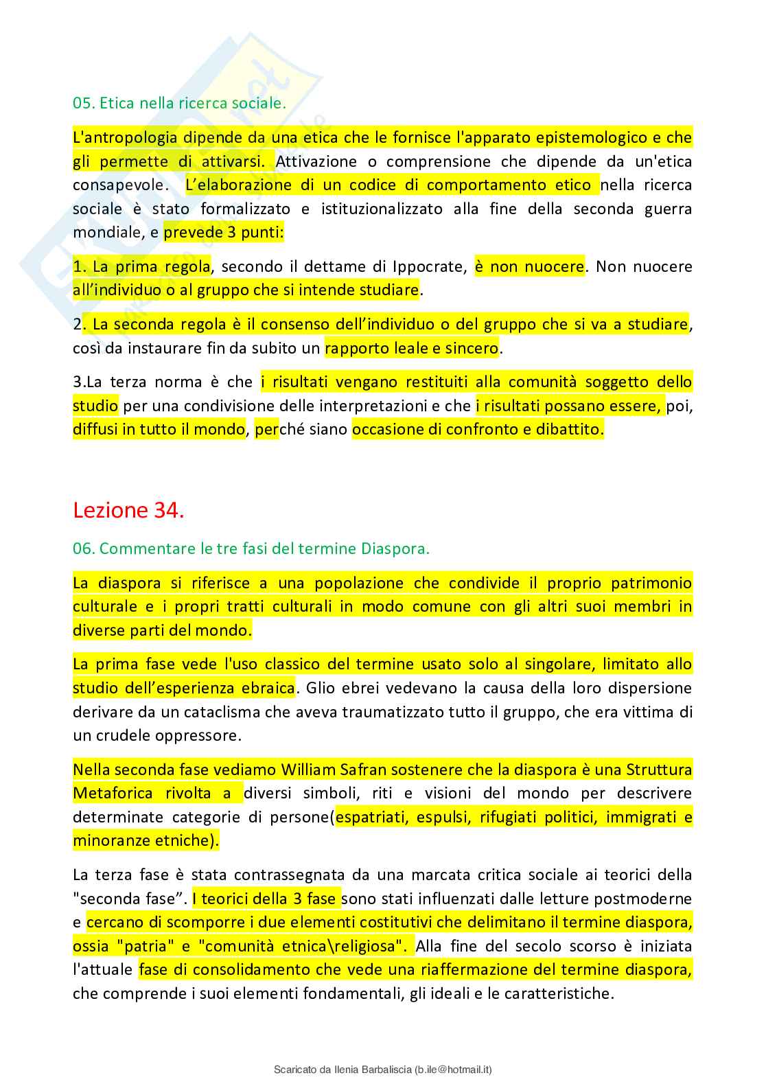Domande aperte Antropologia Pag. 21
