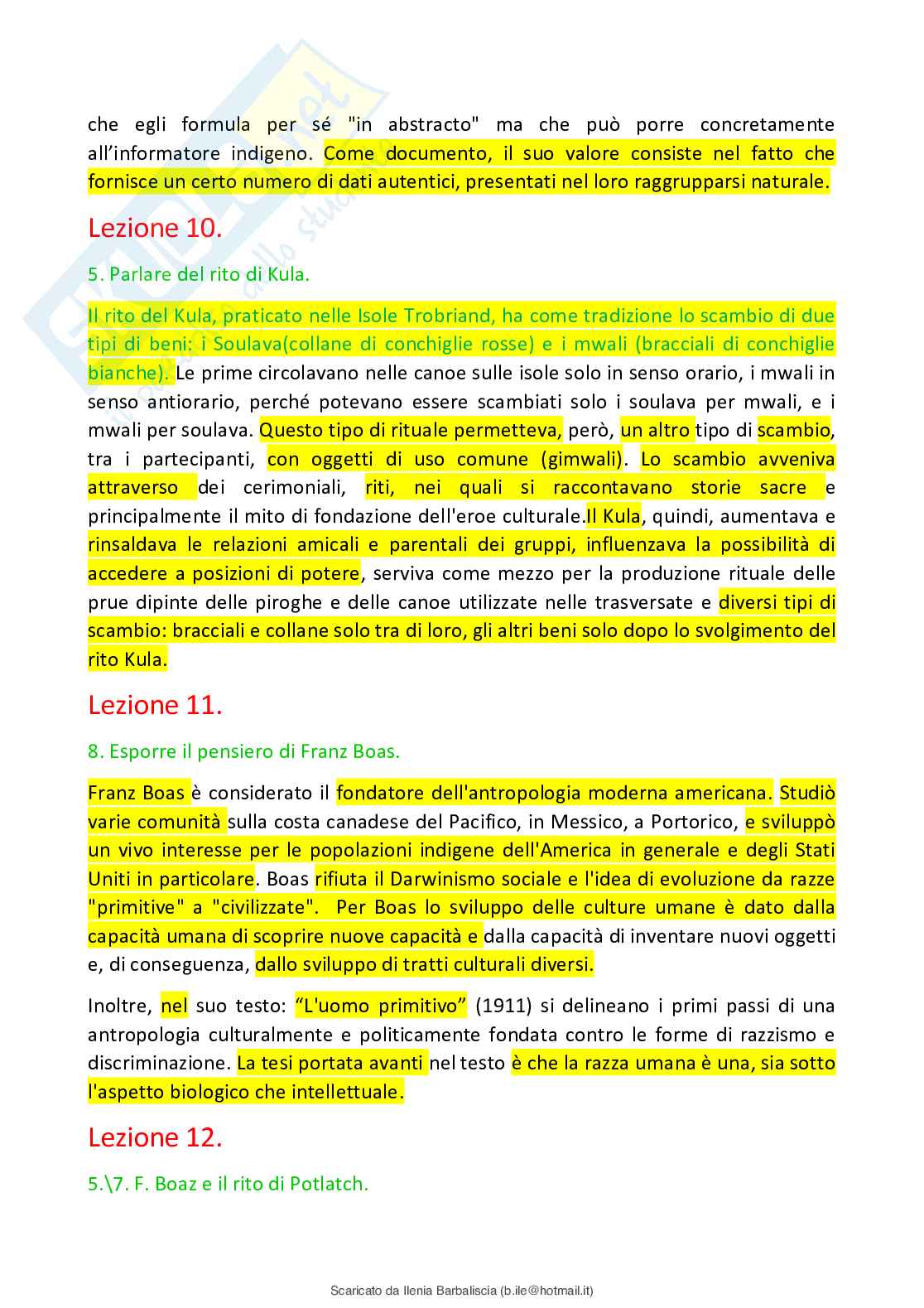 Domande aperte Antropologia Pag. 6
