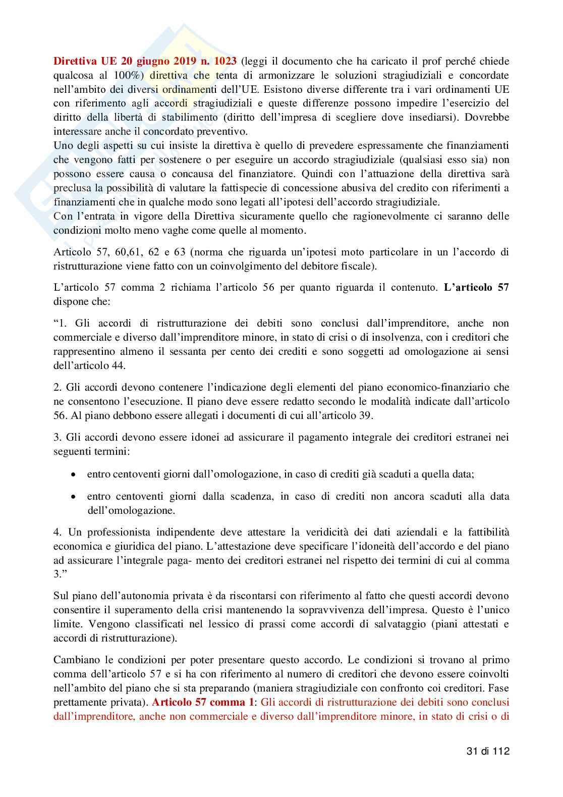 Diritto della crisi d'impresa Pag. 31