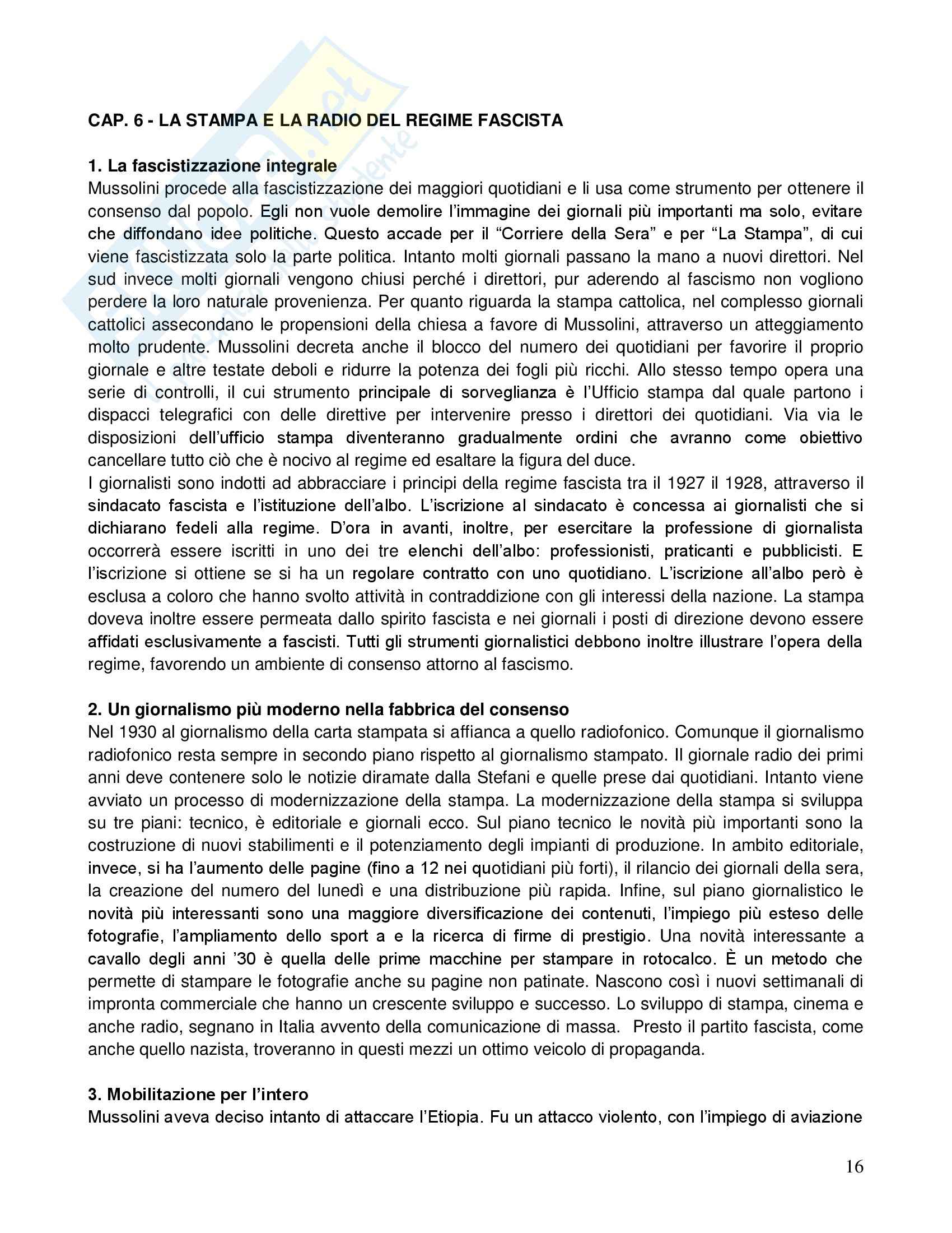 Riassunto esame Storia dei giornalismo, prof. Gallotta, libro consigliato Storia del giornalismo italiano, Murialdi Pag. 16