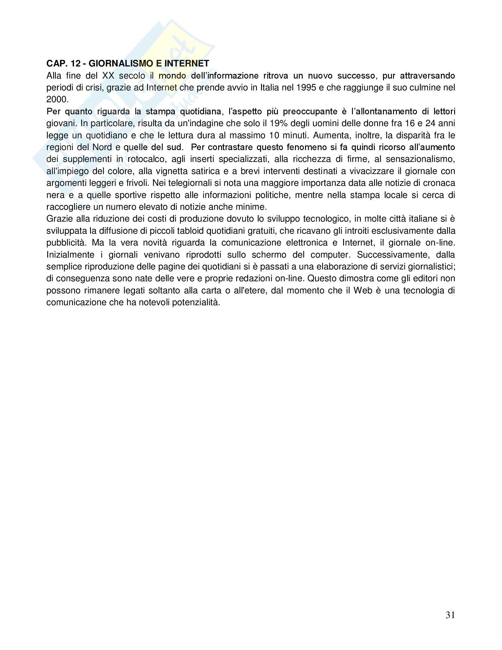 Riassunto esame Storia dei giornalismo, prof. Gallotta, libro consigliato Storia del giornalismo italiano, Murialdi Pag. 31