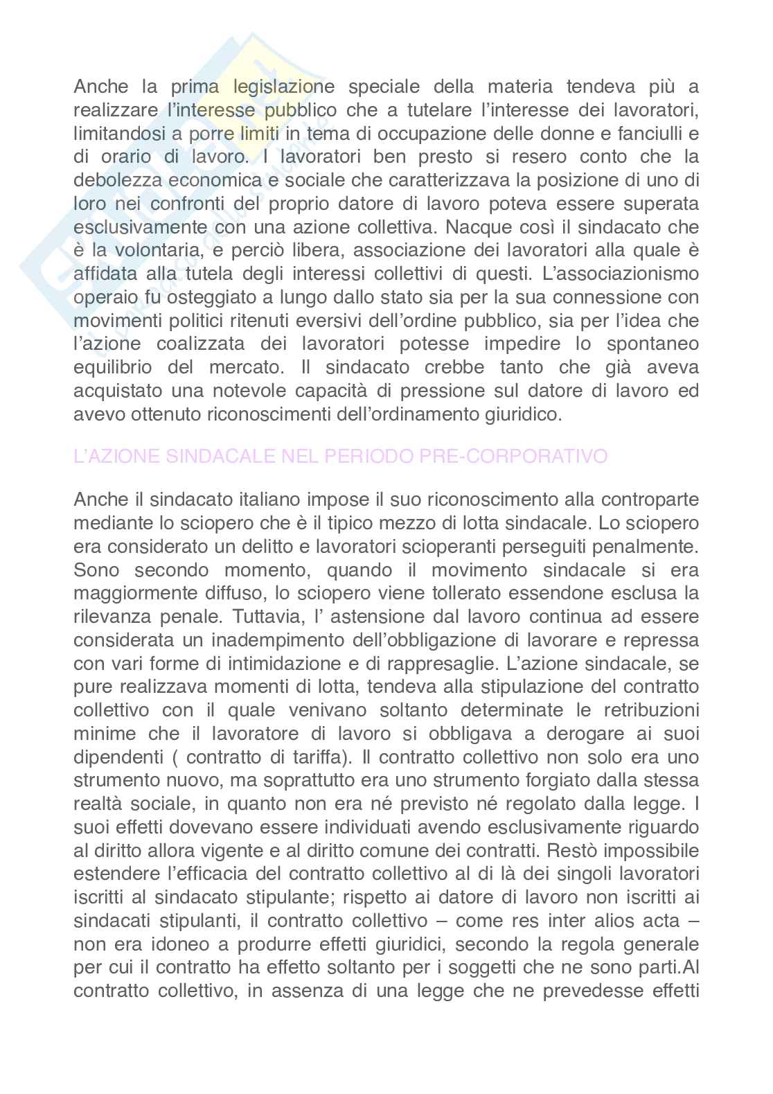 Riassunto esame Diritto del lavoro, Prof. Maio Valerio, libro consigliato Diritto del lavoro , Persiani Pag. 2