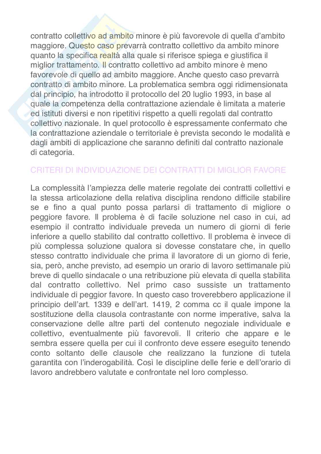 Riassunto esame Diritto del lavoro, Prof. Maio Valerio, libro consigliato Diritto del lavoro , Persiani Pag. 31