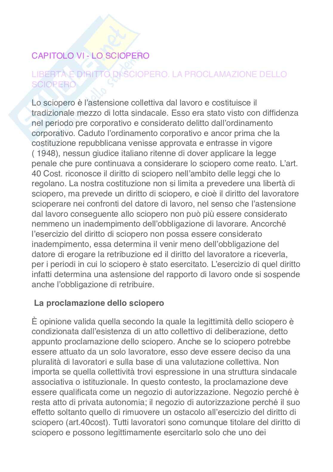 Riassunto esame Diritto del lavoro, Prof. Maio Valerio, libro consigliato Diritto del lavoro , Persiani Pag. 36