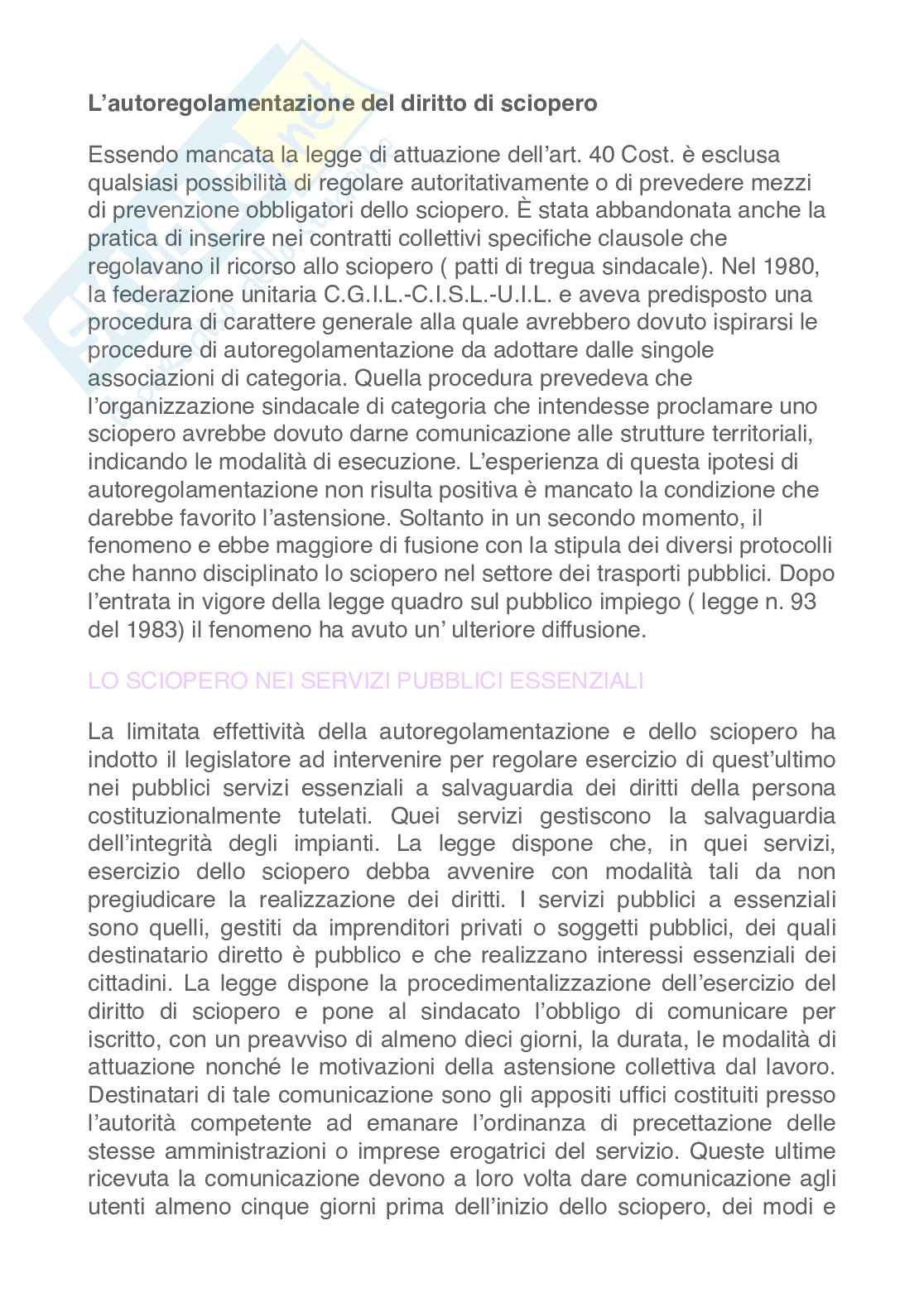 Riassunto esame Diritto del lavoro, Prof. Maio Valerio, libro consigliato Diritto del lavoro , Persiani Pag. 41
