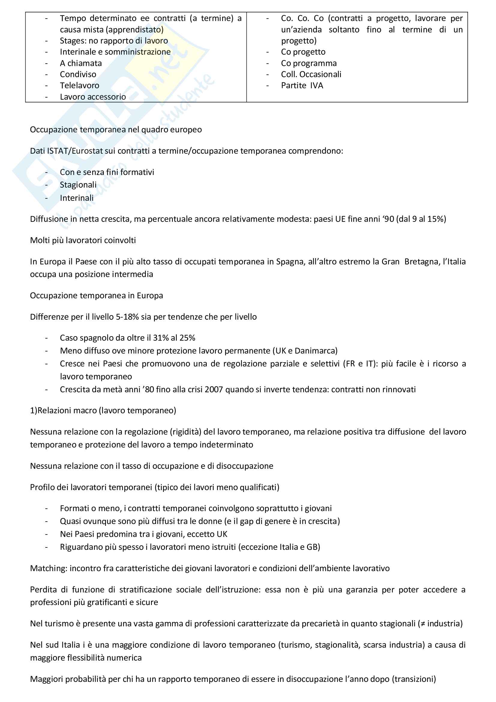 Riassunto esame Sociologia del lavoro, prof. Fellini, libro consigliato Sociologia del mercato del lavoro, Reyneri Pag. 31